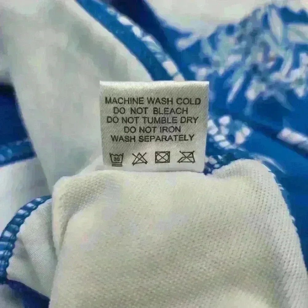 NWOT Sky Blue & White XL Swimdress‎ Top Only Wide Lace Band Gathered Shoulders